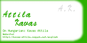 attila kavas business card
